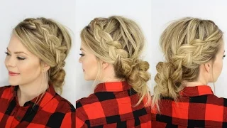 Two Dutch Braids & Low Messy Bun