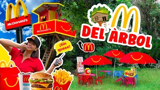 🍔 MCDONALDS DEL ÁRBOL🍟🌳 ¡CAJITAS FELICES, HAMBURGUESAS y PAPAS bajan por ELEVADOR! 😱 |CONNY