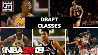 NBA 2K19 MyLeague | Highlighting The Historic Draft Classes (1960, 1965, 1969, 1970, 1974)