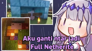 Biboo yang ingin merubah Kandang kambingnya jadi Full Netherite