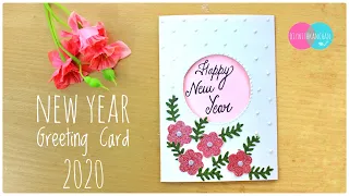 Beautiful Handmade Happy New Year 2020 Card Idea | DIY Greeting Cards for New Year | DIYwithKANCHAN