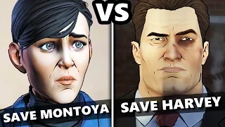 Telltale Batman Episode 3 - SAVE MONTOYA vs SAVE HARVEY - (Batman EP3 Choices)
