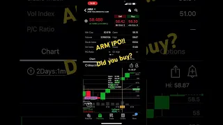 $ARM stock just opened up!! Did you BUY? #stockmarket #arm #stocks