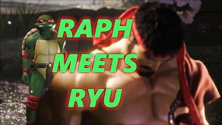 TMNT Raph meets Ryu in Street Fighter 6 (Cutscene)