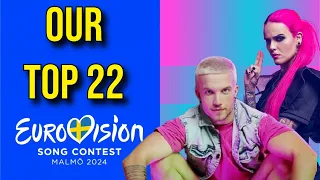 TOP 22 Eurovision 2024 RANKING #eurovision #eurovision2024