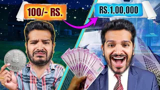 Turning 100 Rs. Into 100000 Rs. In 1 Hour Challenge | Hungry Birds