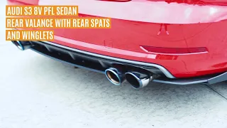 Audi S3 8V PFL Sedan Rear Valance & Diffuser Range