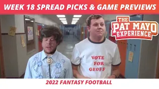 2022 Week 18 Picks Against The Spread, Game Picks, NFL Game Previews | Cust Corner Mini