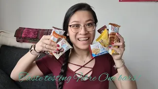 TASTE TESTING EVERY FIBRE ONE BAR | Cake bar, Popcorn bar and Protein bar!