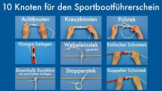 10 Knoten für den Sportbootführerschein | SBF Binnen und See