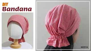 DIY Bandana| 두건 만들기| Pattern included |반다나| 헤어스카프| 머리수건| Head band| Hair scarf|도안|패턴포함|バンダナ