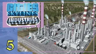 Огроменный нефтяной завод и фабрика | Cities Skylines Industries #5