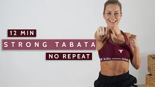 12 MIN STRONG TABATA | No Repeat | Full Body | Calorie Killer | Intense | HIIT | Homeworkout