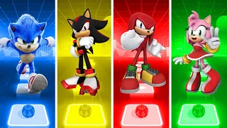 Sonic Vs Shadow Vs Knuckles Vs Amy Rose - Tiles Hop EDM Rush!