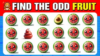 81 puzzles for GENIUS | Find the odd one out - Fruit Edition 🍉🥝✅