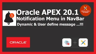 Notification Menu in Navigation Bar | Oracle APEX 20.1