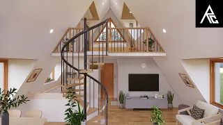 Amazing A-Frame Loft-Type Tiny House Design Idea (6x7 Meters Only)