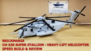 BRICKMANIA, CUSTOM LEGO, CH-53E SUPER STALLION - HEAVY-LIFT HELICOPTER SPEED BUILD & REVIEW