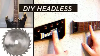 DIY Headless Guitar from old Ibanez, I cut the head off & installed new bridge,explained w/details!