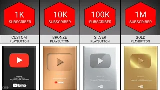 1000 SUBSCRIBERS PER KOUN SA PLAY BUTTON MILTA HAI /ALL YOUTUBE PLAY BUTTONS / COMPARISON