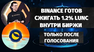 CZ BINANCE ГОТОВ СЖИГАТЬ LUNA CLASSIC (LUNC) ВНУТРИ БИРЖИ ТОЛЬКО ПОСЛЕ ГОЛОСОВАНИЯ