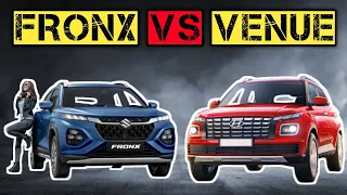 Maruti Fronx vs Hyundai Venue | Detailed Comparison | Fronx vs Venue 2023 | Which One is Better ??