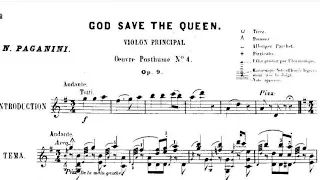 N. Paganini God save the King Score (Roman Kim)