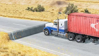 Cars vs Incomplete Road – BeamNG.Drive