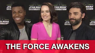 Oscar Isaac, Daisy Ridley & John Boyega Interview - Star Wars The Force Awakens
