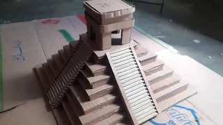 Cómo hacer piramides cartón el mejor templo maya ( how to make the Mayan Temple with cardboard)