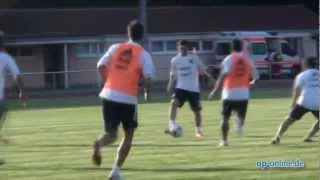 Lionel Messi mit Argentinien im Sportpark Neu-Isenburg