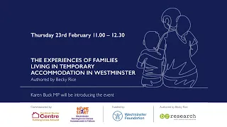 Webinar: Lived Experience of Families Living In Temporary Accommodation