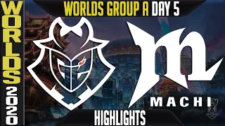 G2 vs MCX Highlights | Worlds 2020 Group A Day 5 - LoL World Championship | G2 Esports  vs SN