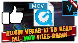 How To Allow VEGAS Pro 17 to Read MOV Files Again! 👨‍🏫 VEGAS Tutorial #74