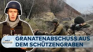 UKRAINE-KRIEG: Front-Bericht aus dem Schützengraben - Direkt am Granatwerfer | WELT REPORTER