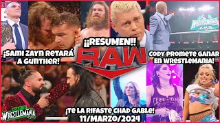 WWE RAW 11 Marzo 2024 | RESUMEN Y RESULTADOS