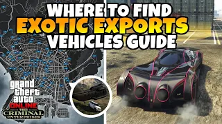 Where to Find Exotic Exports Vehicles All Locations With Map GUIDE EASIEST WAY TO DO in GTA 5 Online