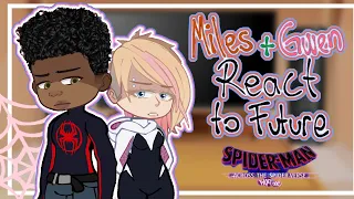 Past Miles Morales and Gwen react to the Future! || Spiderman atsv Spoilers || Gacha Club