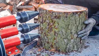 Amazing Dangerous Homemade Firewood Processing Machines in Action