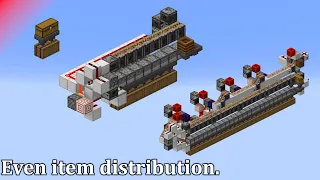 Even item distribution. | Minecraft Java 1.17