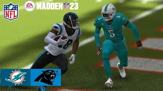 Madden 23 Bryce Young Panthers vs Dolphins Simulation (Madden 24 Updated Roster) PS5 4K Game Play