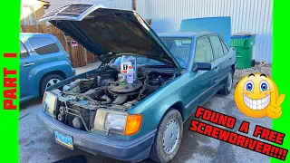 PART 1: 1989 Mercedes 300E Engine Oil Change, Bought New Tires, First Maintenance, New Wiper Blade