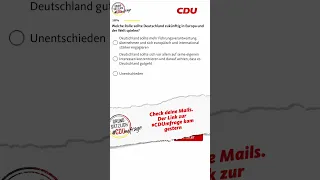 CDUmfrage: Einfach mal machen!