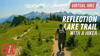 5K Virtual Hike with a Hiker Companion - Summer Walk along Reflection Lake Trail, Mount Rainier NP