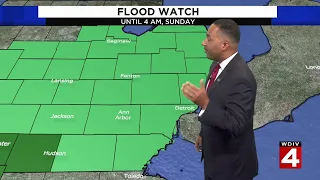 Metro Detroit weather: Flood watch in effect until 4 a.m. Sunday