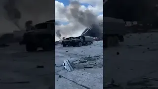 Догорает самолет ан-225 мрия уничтожений российскими оккупантами | An-225 plane burns down