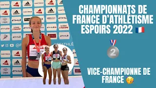 VLOG ATHLÉTISME - ALICE VICE-CHAMPIONNE DE FRANCE ESPOIRS (U23) 🇫🇷 😱