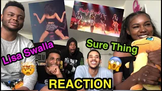 BLACKPINK LISA SWALLA AND SURE THING COVER REACTION!! OMG HILARIOUS