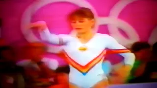 Lavinia Agache performing on FX in an incredible atmosphere 1984 Team O G 1984