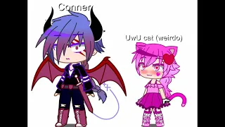 If my new ocs meet UwU cat🤔Part 1